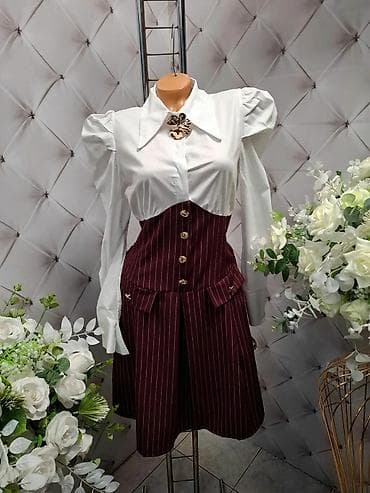 Haljina košulja sa prugama i pojasom - Model: košulja-haljina sa na lalafo.rs — 5 Haljina košulja sa prugama i pojasom - Model: košulja-haljina sa — 5