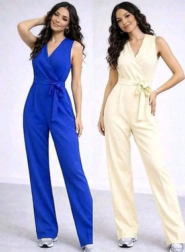 Ženski elegantni kombinezon bez rukava - Kroj: preklopni V-izrez na na lalafo.rs Ženski elegantni kombinezon bez rukava - Kroj: preklopni V-izrez na