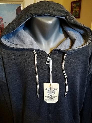 Novi muski pamucni duks sa kapuljacom Vopse u velikom broju 4XL Sivi na lalafo.rs — 2 Novi muski pamucni duks sa kapuljacom Vopse u velikom broju 4XL Sivi — 2