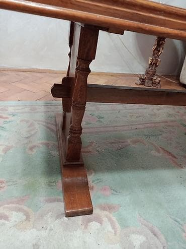 Stilski klub stolovi: Drveni klub-sto, klasičnog dizajna od hrastovine puno drvo sitne na lalafo.rs — 5 Stilski klub stolovi: Drveni klub-sto, klasičnog dizajna od hrastovine puno drvo sitne — 5