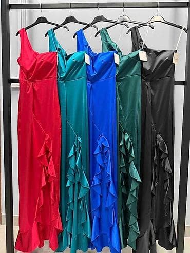 Dresses: Haljina od satena – elegantan model za svečane prilike - Materijal at lalafo.rs — 2 Dresses: Haljina od satena – elegantan model za svečane prilike - Materijal — 2