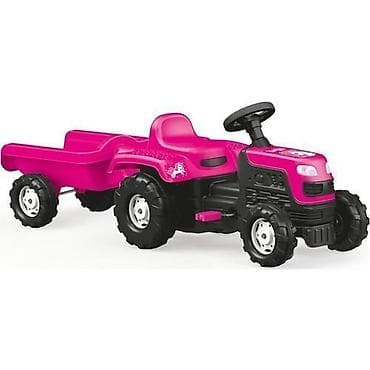 Dečiji traktor na guranje sa prikolicom – roze - Veliki dečiji na lalafo.rs Dečiji traktor na guranje sa prikolicom – roze - Veliki dečiji