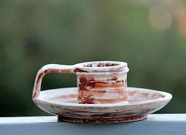 Vintage veliki svećnjak terakota R. Jaggi fi 17cm!. Lep stari/ na lalafo.rs Vintage veliki svećnjak terakota R. Jaggi fi 17cm!. Lep stari/