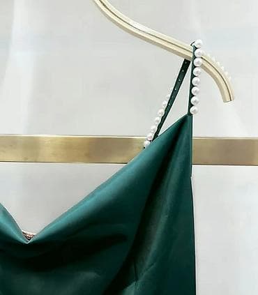 eko koza sa: Saten haljina na bretele sa biserima - Model: duga, lepršava A-kroja at lalafo.rs — 8 eko koza sa: Saten haljina na bretele sa biserima - Model: duga, lepršava A-kroja — 8