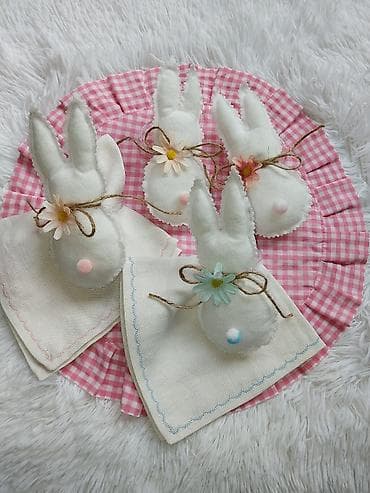 Set dekorativnih držača za salvete – zečići - Ručno rađeni držači u na lalafo.rs — 1 Set dekorativnih držača za salvete – zečići - Ručno rađeni držači u — 1