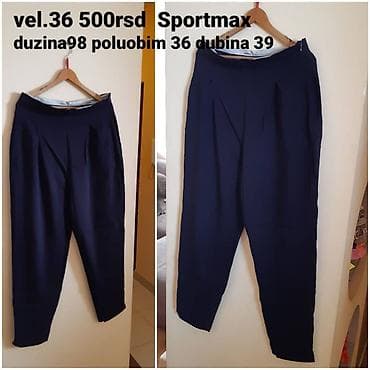 pantalone gina benotti: Sportmax ženske pantalone – tamnoplave - Veličina: 36 - Dimenzije na lalafo.rs — 1 pantalone gina benotti: Sportmax ženske pantalone – tamnoplave - Veličina: 36 - Dimenzije — 1