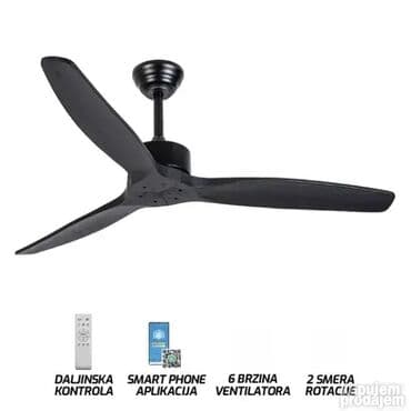 Plafonski ventilatori: 2 smera rotacije. Snaga: Motor 31W. Brzina: 6. Broj obrtaja na lalafo.rs — 3 Plafonski ventilatori: 2 smera rotacije. Snaga: Motor 31W. Brzina: 6. Broj obrtaja — 3