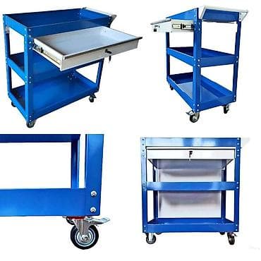 Radionički kolica sa fiokom i policama - Metalna kolica robustne na lalafo.rs Radionički kolica sa fiokom i policama - Metalna kolica robustne