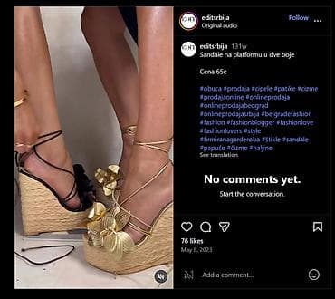 Nove nenosene štikle sa visokom platformom broj 38 Na ovom linku na lalafo.rs — 7 Nove nenosene štikle sa visokom platformom broj 38 Na ovom linku — 7