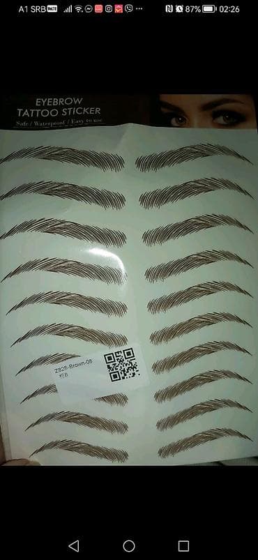 Set nalepnica za privremenu tetovažu obrva dizajniran da pruži na lalafo.rs — 2 Set nalepnica za privremenu tetovažu obrva dizajniran da pruži — 2