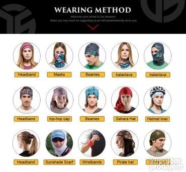 Oprema za bicikliste: Bandana broj 53 - Marama bandana potkapa maska šal kapa broj dvostrana na lalafo.rs — 3 Oprema za bicikliste: Bandana broj 53 - Marama bandana potkapa maska šal kapa broj dvostrana — 3