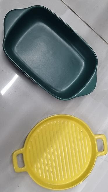 Set keramičkih posuda za pečenje i serviranje - Okrugla žuta grill na lalafo.rs — 2 Set keramičkih posuda za pečenje i serviranje - Okrugla žuta grill — 2