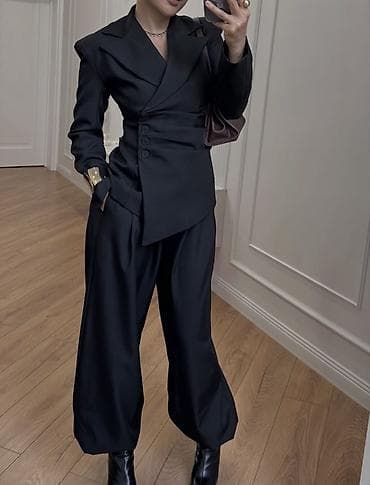 💫Ženski modni komplet – strukirani blejzer + široke pantalone ✅3600 na lalafo.rs — 2 💫Ženski modni komplet – strukirani blejzer + široke pantalone ✅3600 — 2