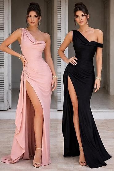 Elegantna duga večernja haljina na jedno rame - Model: asimetrično na lalafo.rs Elegantna duga večernja haljina na jedno rame - Model: asimetrično