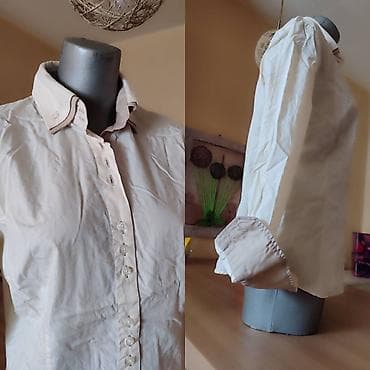 kom sa etiketom: VENETO krem košulja, veličina 42. - Materijal: 100% pamuk (etiketa na at lalafo.rs — 3 kom sa etiketom: VENETO krem košulja, veličina 42. - Materijal: 100% pamuk (etiketa na — 3