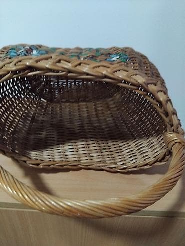 Ručno pletena korpa od kuvanog vrbovog pruća,velika, iz okoline Pirota na lalafo.rs — 4 Ručno pletena korpa od kuvanog vrbovog pruća,velika, iz okoline Pirota — 4