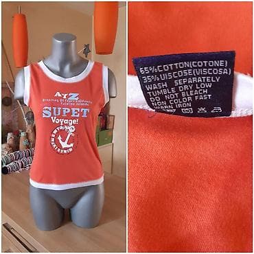 Ženska bezrukav majica – brend RED ON-SUN - Boja: narandžasta sa na lalafo.rs — 2 Ženska bezrukav majica – brend RED ON-SUN - Boja: narandžasta sa — 2