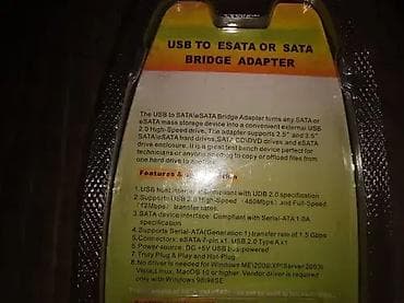 USB na eSATA &SATA Bridge AdapterPCi USB 3.0 5 Gb / s na lalafo.rs — 1 USB na eSATA &SATA Bridge AdapterPCi USB 3.0 5 Gb / s — 1