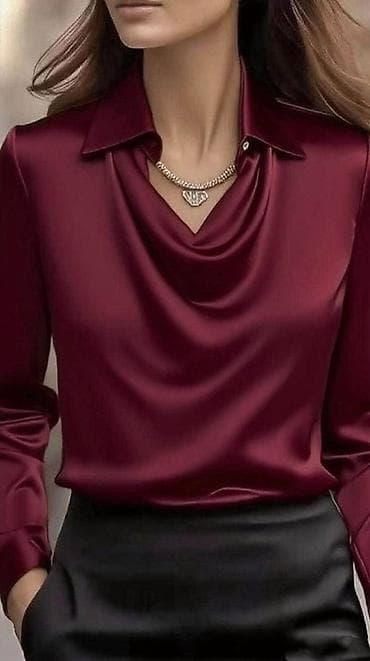 dve suknje po: Ženska elegantna košulja od satenskog sjajnog materijala, sa dugim at lalafo.rs — 4 dve suknje po: Ženska elegantna košulja od satenskog sjajnog materijala, sa dugim — 4