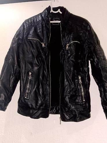 Muška crna biker jakna od eko kože Decija - Klasičan moto kroj sa na lalafo.rs Muška crna biker jakna od eko kože Decija - Klasičan moto kroj sa