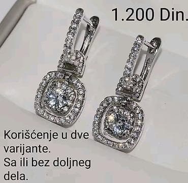 Elegantne posrebrene dvodelne minđuše od hirurskog čelika sa žigom na lalafo.rs Elegantne posrebrene dvodelne minđuše od hirurskog čelika sa žigom