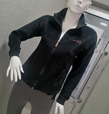 Women's Sweatshirts: Ženska dukserica sa rajsferšlusom u crnoj boji, izrađena od mekog at lalafo.rs — 2 Women's Sweatshirts: Ženska dukserica sa rajsferšlusom u crnoj boji, izrađena od mekog — 2