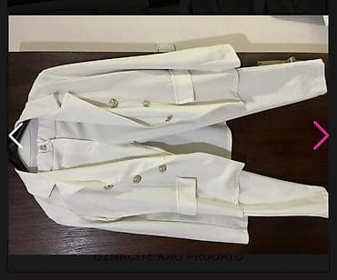 Ženski blejzer – elegantan beli model - Kroj: klasičan strukirani na lalafo.rs — 1 Ženski blejzer – elegantan beli model - Kroj: klasičan strukirani — 1