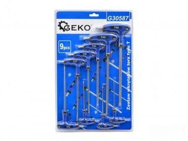 Heftalice: Set TORX ključeva sa ručkom – T10–T50 mm, 9 kom., GEKO, Poljska Cena na lalafo.rs — 2 Heftalice: Set TORX ključeva sa ručkom – T10–T50 mm, 9 kom., GEKO, Poljska Cena — 2