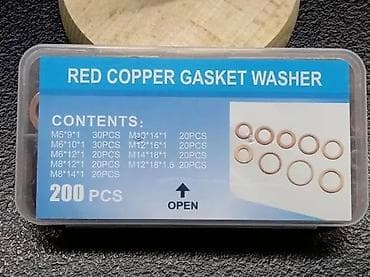 Pneumatski alati i kompresori: Set bakarnih dihtung podloški – 200 komada u organizeru. Materijal na lalafo.rs — 1 Pneumatski alati i kompresori: Set bakarnih dihtung podloški – 200 komada u organizeru. Materijal — 1