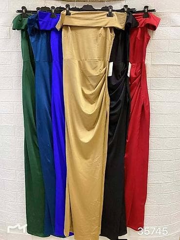 Elegantna duga haljina sa otvorenim ramenima - Kroj: uska silueta na lalafo.rs — 2 Elegantna duga haljina sa otvorenim ramenima - Kroj: uska silueta — 2