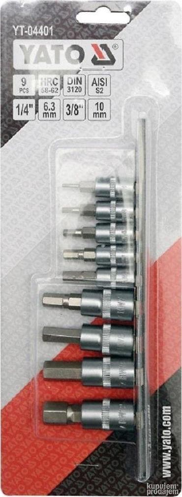 Set imbus gedore muški H2-H12, 1/4, 3/8, 9 kom. YATO Poljska na lalafo.rs — 1 Set imbus gedore muški H2-H12, 1/4, 3/8, 9 kom. YATO Poljska — 1