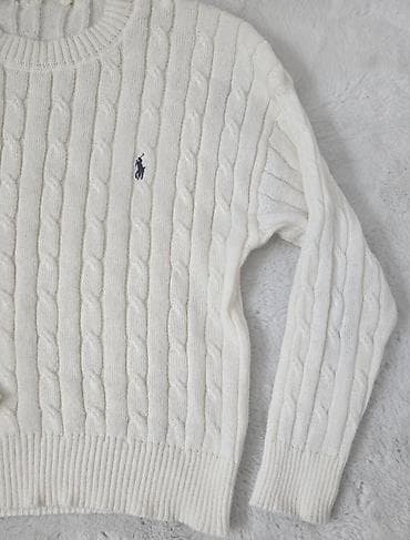 RALPH LAUREN Polo bež dzemper sa pletenicama i teget znakom. M na lalafo.rs — 2 RALPH LAUREN Polo bež dzemper sa pletenicama i teget znakom. M — 2