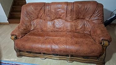 Polovan stilski namestaj, trosed, dvosed, fotelja, tri taburea i sto na lalafo.rs — 3 Polovan stilski namestaj, trosed, dvosed, fotelja, tri taburea i sto — 3