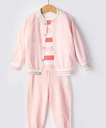 Dečiji komplet za devojčice – 3 dela - Boja: svetlo roze sa belim na lalafo.rs Dečiji komplet za devojčice – 3 dela - Boja: svetlo roze sa belim