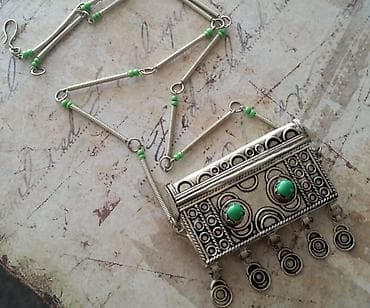 Originalna tribal ogrlica iz Maroka Berberski rad Legura srebra at lalafo.rs — 6 Originalna tribal ogrlica iz Maroka Berberski rad Legura srebra — 6