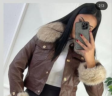 dve suknje po: Ženska kraća jakna od braon eko-kože sa krznom - Krojen, strukiran at lalafo.rs — 4 dve suknje po: Ženska kraća jakna od braon eko-kože sa krznom - Krojen, strukiran — 4