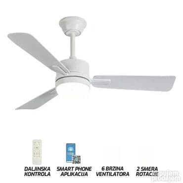 Plafonski ventilatori: “ Pametni Plafonski Ventilatori sa Svetlom – 6 Brzina, Daljinski na lalafo.rs — 4 Plafonski ventilatori: “ Pametni Plafonski Ventilatori sa Svetlom – 6 Brzina, Daljinski — 4