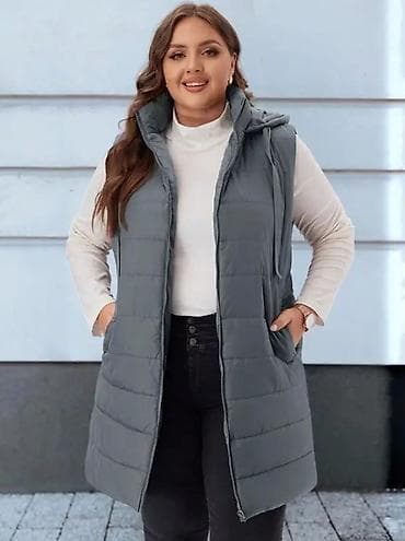 Duga ženska pufna prsluk-jakna sa kapuljačom - Model: produženi na lalafo.rs — 4 Duga ženska pufna prsluk-jakna sa kapuljačom - Model: produženi — 4