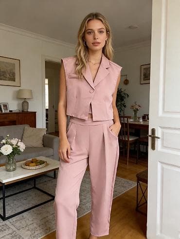 pantalone butiku ali: 🔥Damski komplet – prsluk bez rukava i pantalone visokog struka ✅2700 na lalafo.rs — 4 pantalone butiku ali: 🔥Damski komplet – prsluk bez rukava i pantalone visokog struka ✅2700 — 4