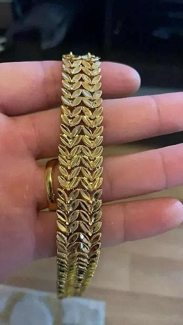 Zlatna narukvica – pleteni listić dizajn - Elegantna ženska narukvica na lalafo.rs — 5 Zlatna narukvica – pleteni listić dizajn - Elegantna ženska narukvica — 5