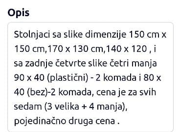 Stolnjaci sa slike sa opisom, cena je za sve,bez oštećenja na lalafo.rs — 5 Stolnjaci sa slike sa opisom, cena je za sve,bez oštećenja — 5