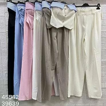 pantalone gina benotti: Ženski komplet – top bez naramenica i ravne pantalonе visokog struka na lalafo.rs — 3 pantalone gina benotti: Ženski komplet – top bez naramenica i ravne pantalonе visokog struka — 3