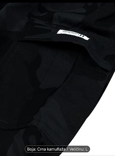 Muške cargo jogger pantalone – crna kamuflaža, veličina L - Lagane i at lalafo.rs — 5 Muške cargo jogger pantalone – crna kamuflaža, veličina L - Lagane i — 5