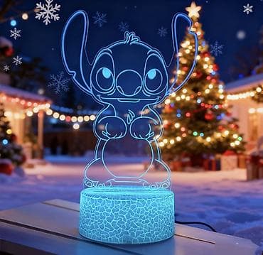 3D LED noćna lampa – lik animiranog junaka (Stitch stil) - 3D iluzija na lalafo.rs — 1 3D LED noćna lampa – lik animiranog junaka (Stitch stil) - 3D iluzija — 1