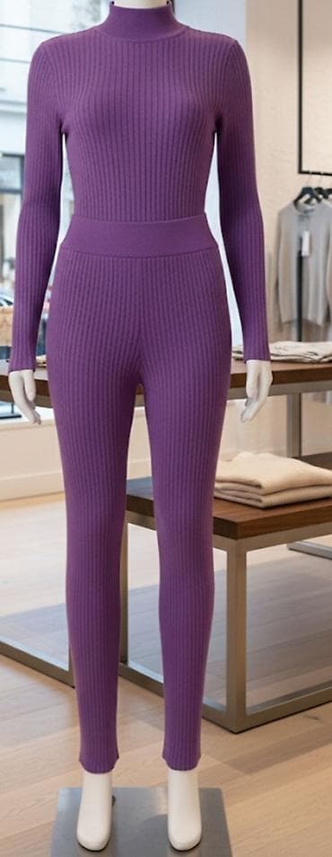 Ženski trikotazni rebrasti komplet – džemper i helanke - Dvodijelni na lalafo.rs — 1 Ženski trikotazni rebrasti komplet – džemper i helanke - Dvodijelni — 1