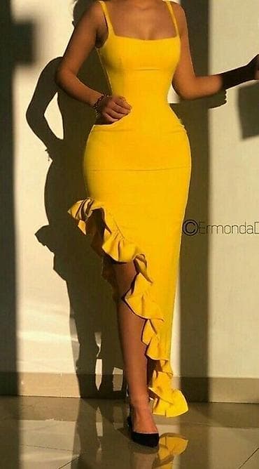 Haljina duga u pero sa karnerima na bratele,sa elastinom na lalafo.rs Haljina duga u pero sa karnerima na bratele,sa elastinom