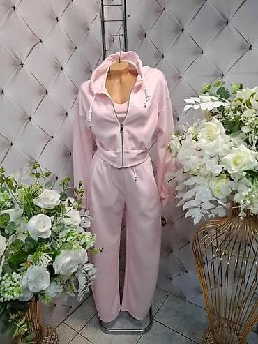 Ženski trodelni komplet trenerke - Sastav: mekani pamučni duks na lalafo.rs — 4 Ženski trodelni komplet trenerke - Sastav: mekani pamučni duks — 4