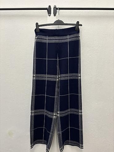 Ženske široke pantalone sa karo šarom - Model: ravna, široka na lalafo.rs — 4 Ženske široke pantalone sa karo šarom - Model: ravna, široka — 4