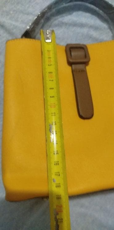 Ženska torba – žuta sa braon detaljima - Model: tote/kanta torba sa at lalafo.rs — 2 Ženska torba – žuta sa braon detaljima - Model: tote/kanta torba sa — 2