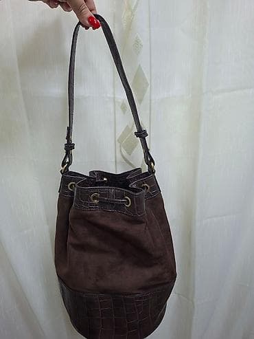 Torba „bucket“/ranac – tamno braon - Model: bucket torba sa učkur na lalafo.rs — 1 Torba „bucket“/ranac – tamno braon - Model: bucket torba sa učkur — 1